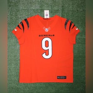 Authentic Joe Burrow Cincinnati Bengals Orange Nike Vapor FUSE Elite Jersey 48
